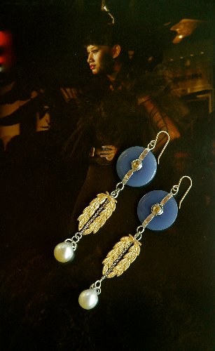 Blue Agate Earrings